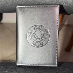 Black Leather Police Badge Holder City of Atlanta GA New